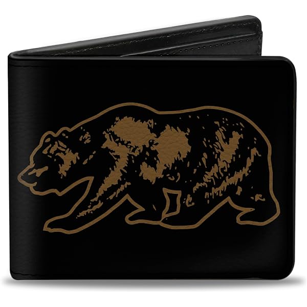 Buckle-Down Men's Vegan Leather Bifold Wallet - California Design, 4x3.5 Inches, 5 Card Slots