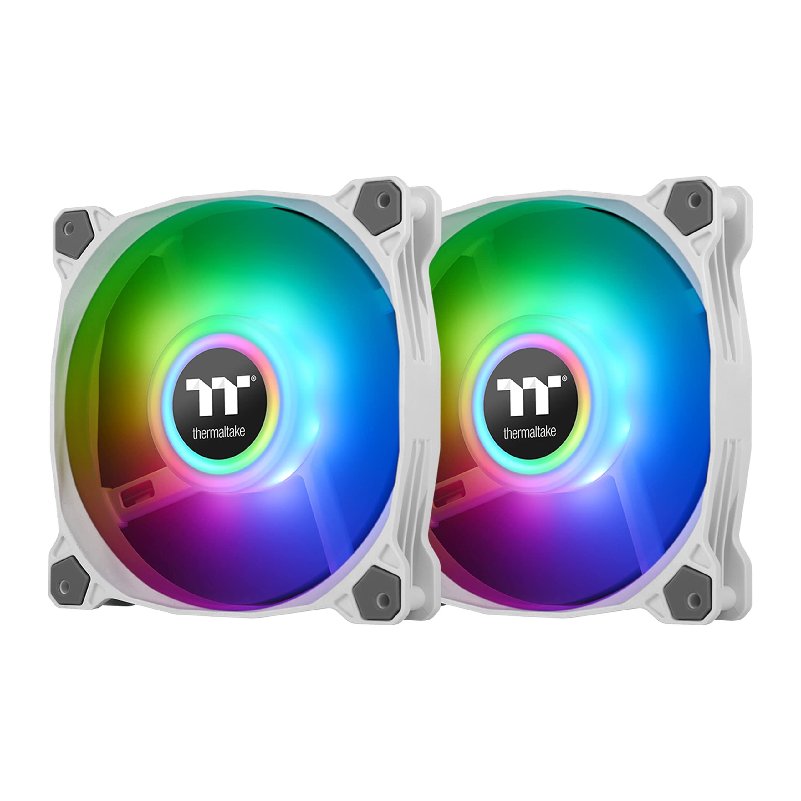 Thermaltake Pure Duo 14 ARGB Sync Radiator Fan 2 Pack White Fan, CL-F098-PL14SW-A