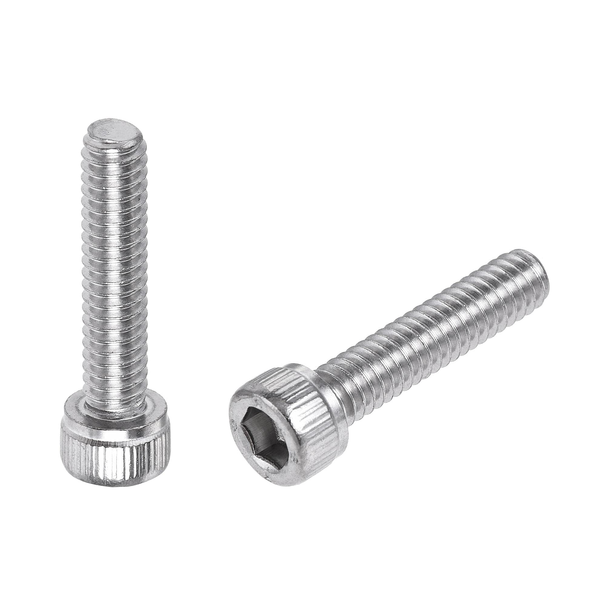 sourcing map #8-32x3/4" Hex Socket Head Cap Screw Bolts 304 Stainless Steel Polished 25pcs