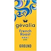 Gevalia Ground Coffee, French Roast Dark Roast, 12 oz Bag | 100% Arabica Dark Roast Coffee, Rich &amp; Complex with Smoky Undertones &amp; Dried Fruit Notes, Slow Roasted, Never-Bitter