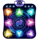 Dance Mats for Girls 4-8, Electronic Dance Mats with LED Light & Wireless Bluetooth, Kids Dance Mat, Girls Dance Mat, Dancing Mat, Music Dance Toy with 3 Game Modes, Develops Hand-Eye Coordination