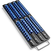 HORUSDY 80-Piece Heavy Duty Socket Organizer, 1/4-Inch, 3/8-Inch, 1/2-Inch, Premium Quality Socket Holders