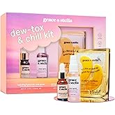 grace & stella Award-Winning Skin Care Set - Gifts for Women - Travel Essentials with Gold Eye Masks, Hyaluronic Acid Serum & Rose Spray, Beauty Gift Set - Birthday & Bachelorette Favors