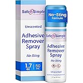 Safe n' Simple Medical Adhesive Remover Spray for Skin - 1.7 Oz Bottle | No Sting Alcohol Free Ostomy Adhesive Remover - Medical Adhesive Removal Spray for Stoma, Urostomy, Ileostomy &amp; Colostomy