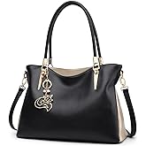 FOXLOVER Large Capacity Genuine Leather Tote Bag for Women Designer Handbags Shoulder Big Purses Minimalist