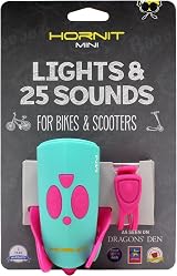 Hornit MINI Bike Bell Pink Turquoise 25 Sounds 6 Lights IP33 Kids