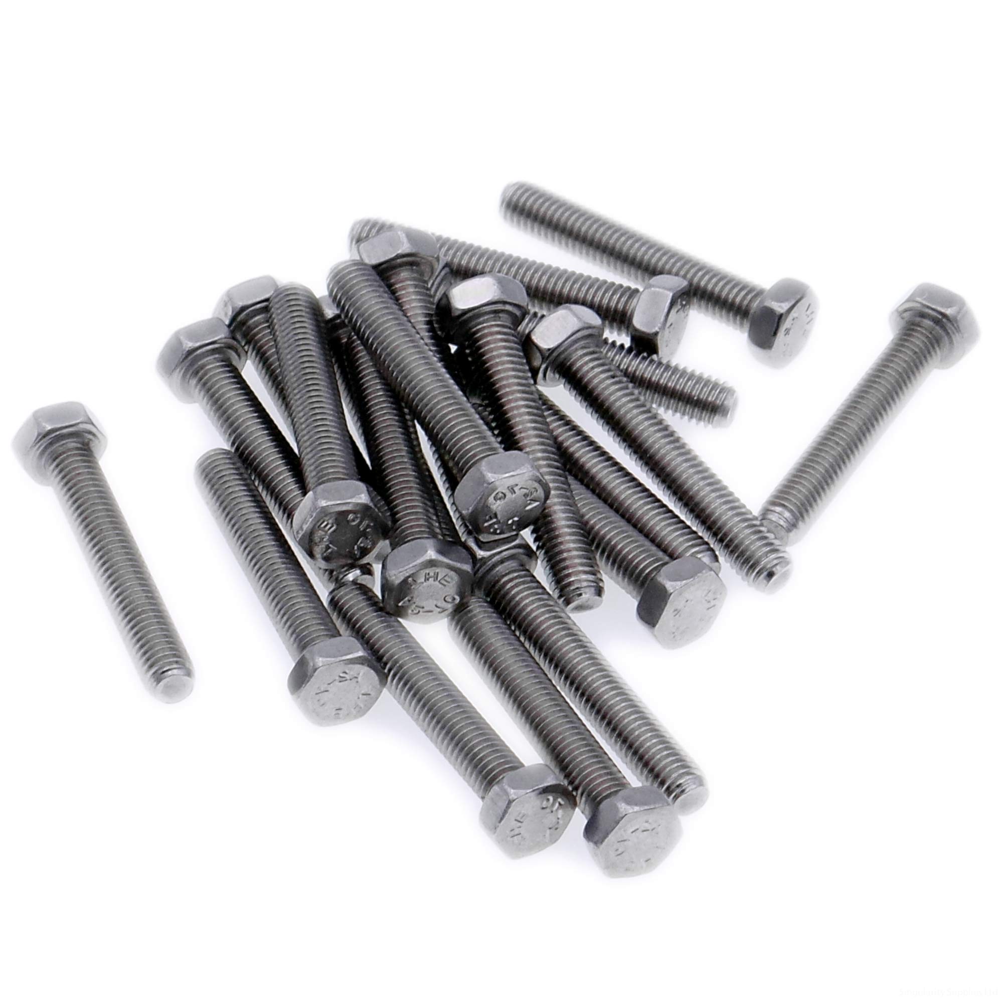 M5 (5mm x 18mm) Hex Bolt (Fully Threaded Setscrew) - Stainless Steel (A2) (Pack of 20)