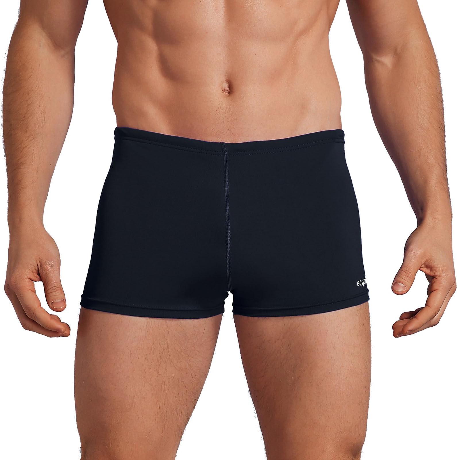 Easyglide Square Leg Suit Mens Boys Comfortable Swimwear for Polyester PBT Fabric Shape Retention,Quick Drying,Excellent Breath Ability (34, Black)