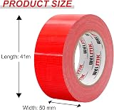 WELSTIK Red Duct Tape 50mm x 41m Waterproof Cloth Backing 7.5 Mil view 2