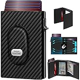 GAOCHALE Mens Wallet for Samsung Smarttag2 Pop up Card Holder Compatible with Samsung Tag RFID Blocking Wallet for Men 10-14 Card Capacity | ID Window | Cash Slot(Carbon)