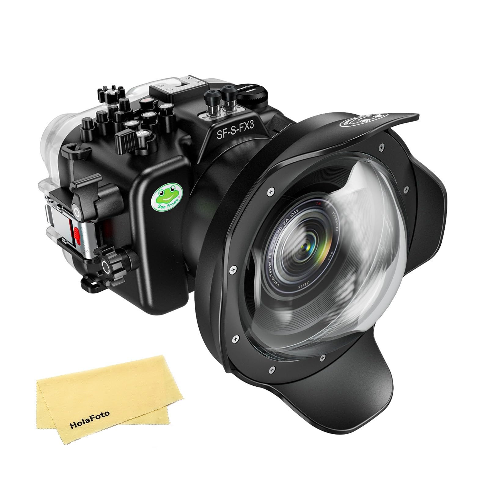 Seafrogs Underwater Housing for Sony Alpha FX3 I FX30+ WA005F 6 inch Dome Port Kit [40M/130FT] Waterproof Case Scuba Diving Housing for Sony ILME FX3 I FX30 +16-35mm F2.8, 24-105mm F4 G