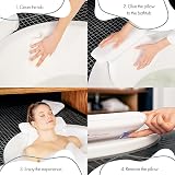 TranquilBeauty Bath Pillow Waterproof Head Neck Support Suction Cups Ergonomic view 5