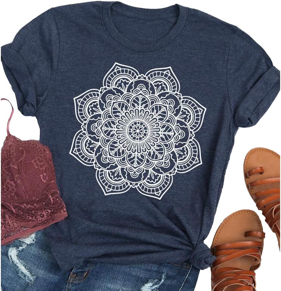 YourTopsMandala T Shirt Bohemian Women T Shirt