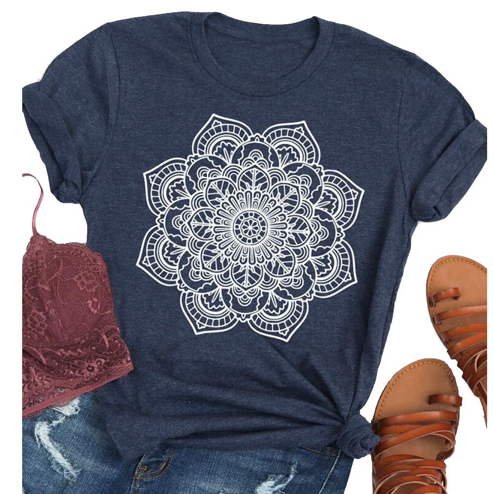 YourTopsMandala T Shirt Bohemian Women T Shirt