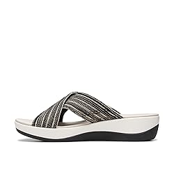 Clarks Women's Arla Wave Slide Sandal, Black