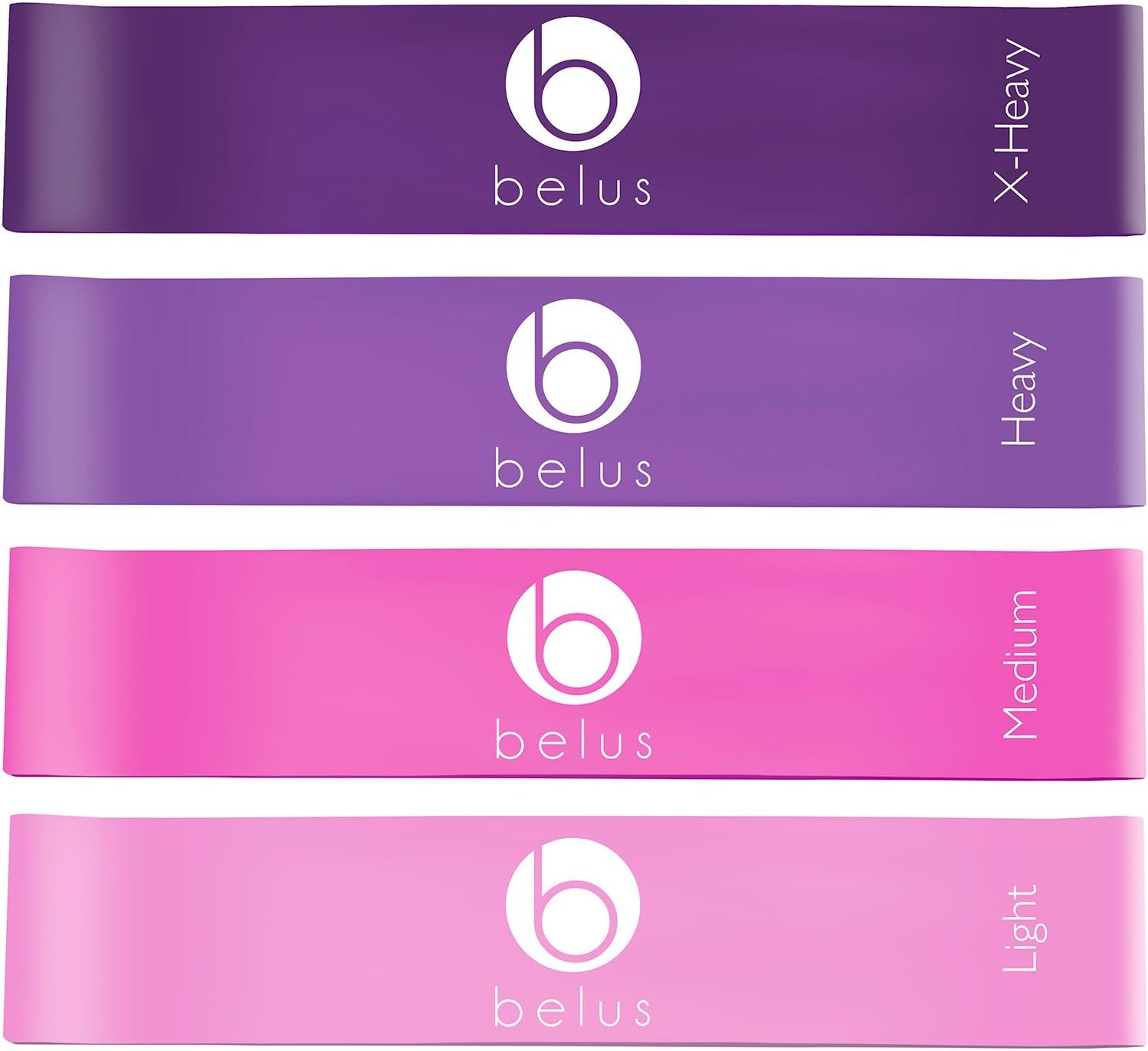 Belus Premium Resistance Bands with Carry Bag, Fitness Video Download and Workout eBook. Set of 4 Exercise Loops for Legs and Glutes. Booty Bands for Women …