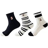 STARNAL Womens Cozy Crew Socks Soft Winter Sleeping Christmas Fuzzy Ankle Socks 3 Pairs Size 5-10