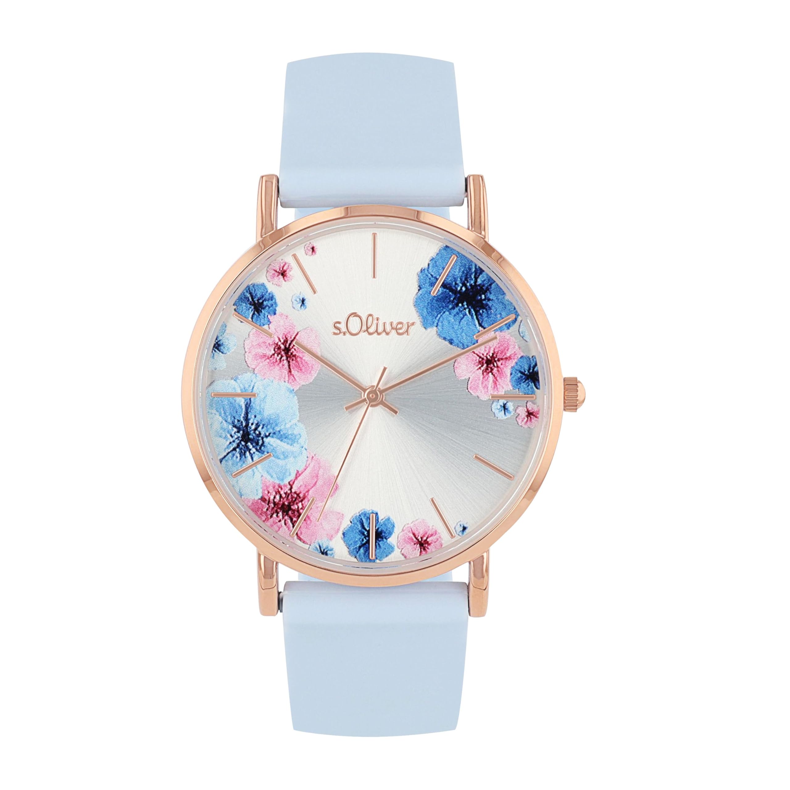 s.Oliver Women's Analogue Quartz Watch with Silicone Strap, 3 Bar Waterproof, Comes in Watch Gift Box