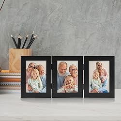 Frametory 4x6 Triple Picture Frames, Trifold Photos
