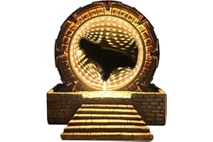 BRABLEEWEAR Starlight-gate Ring Mirror Time Tunnel Infinity Mirror Modelling 3D Night Light LED Table Lamp Collectable Gift Gaming Sculpture Home Decor (Led Light)