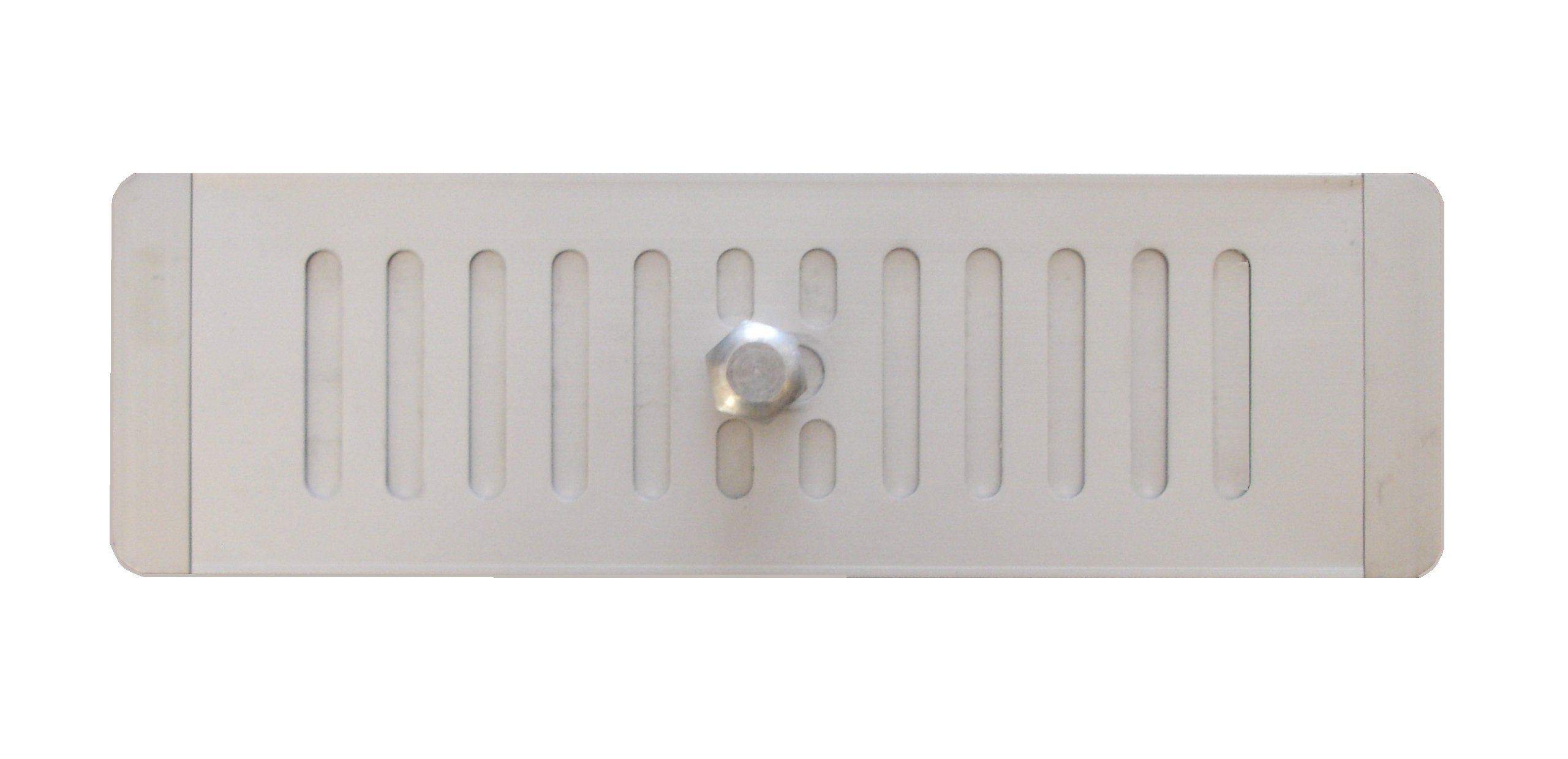 DEMLOU Adjustable Anodised Aluminium Air Vent Grille – Open and Close Airflow Control – Ventilation for Cabinets Cupboards Kitchen and Bathroom – 25 x 8 cm (10 × 3 in).