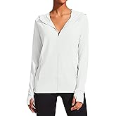 COOrun Women's UPF 50+ Sun Protection Hoodie Jackets Full Zip Long Sleeve Active Shirts Outdoor Hiking Running