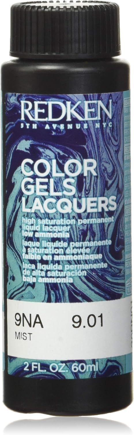 Redken Colour Gels Lacquer Permanent Hair Colour, No. 9NA Mist, 60 ml, 60 Milliliters