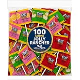 Jolly Flat Lollipops (Suckers) &ndash; 100 Count Bulk Pack &ndash; Watermelon, Pink Lemonade, Green Apple, Cherry &ndash; Individually Wrapped Candy for Events and Parties
