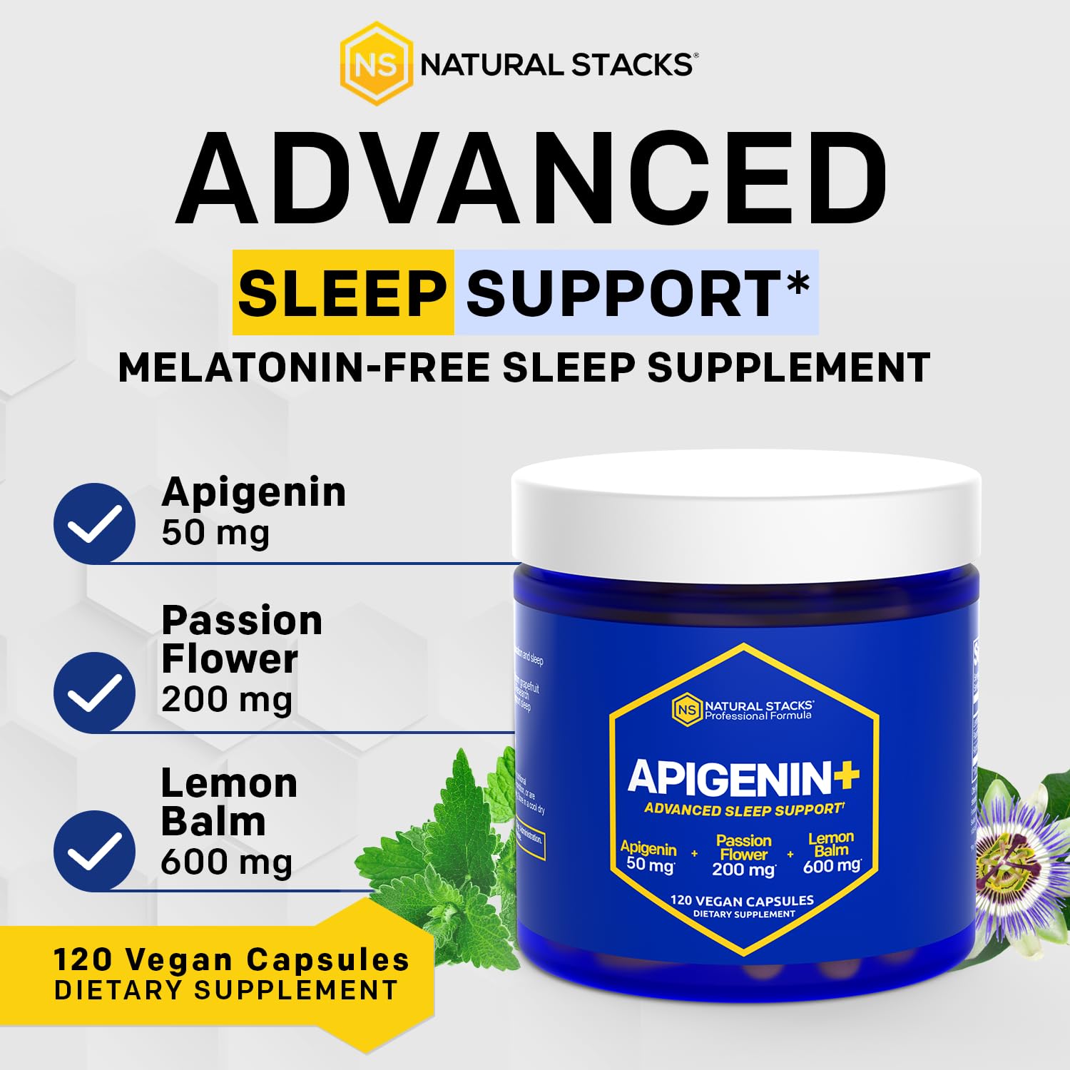 Mua NATURAL STACKS Apigenin Supplement for Sleep - 50mg Apigenin ...