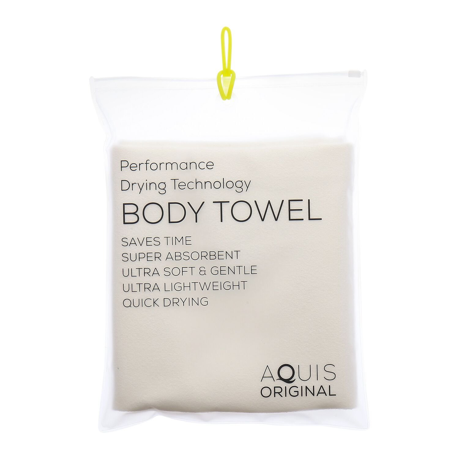 Aquis - Original Lisse (Smooth Fabric) Body Towel, Ultra Absorbent & Fast Drying Microfiber Towel, White (29 x 55 Inches) : Hair Drying Towels : Beauty