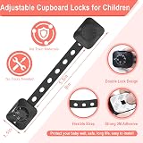 REDTRON Adjustable Cupboard Locks 6 Pack Baby Safety Cabinet Drawer Latches view 2
