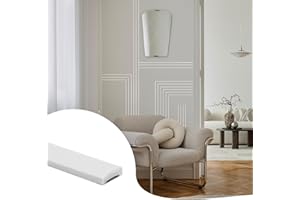 JSIWOTH 26.2 Ft Peel and Stick Wall Molding Trim, White(Paintable) Self Adhesive Flexible Trim for Wall, Edges, Borders, Wind