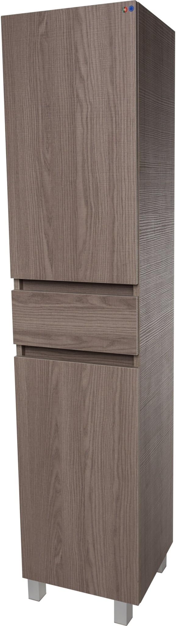 Floor Standing/Wall Mounted Storage Tall Bathroom Cabinet, 1 Drawer and 2 Doors (Estepa)