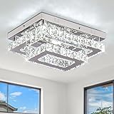 Finktonglan LED Crystal Ceiling Light Modern Flush
