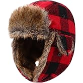 Kids Winter Trapper Hat Toddler Outdoor Warm Windproof Ushanka Aviator Hat Sherpa Fleece Lined Ski Cap for Boys Girls 1T-8T