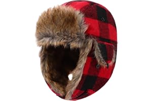 Kids Winter Trapper Hat Toddler Outdoor Warm Windproof Ushanka Aviator Hat Sherpa Fleece Lined Ski Cap for Boys Girls 1T-8T