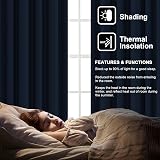 H.Versailtex Navy Blackout Thermal Curtains 46x54 Two Panels Pencil Pleat view 3