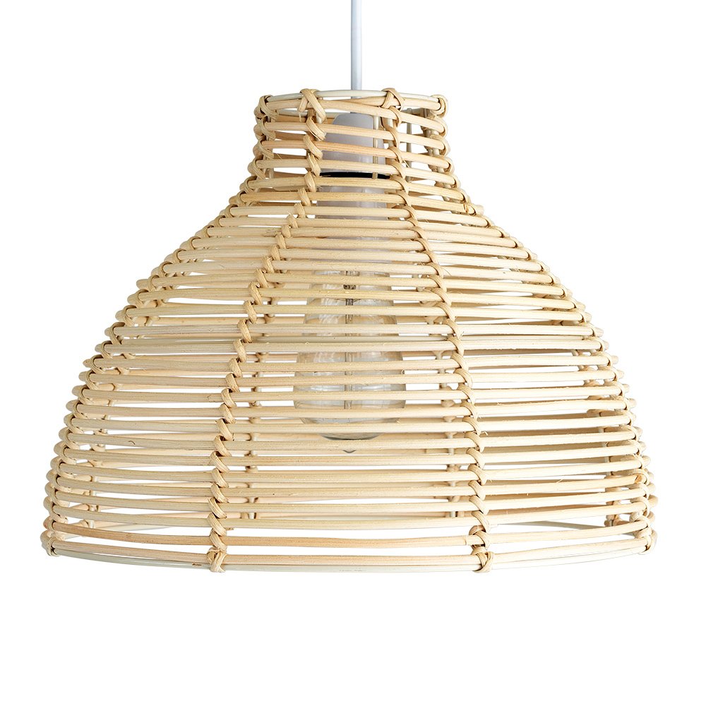 Ceiling Lighting Modern Cream Wicker Rattan Basket Style Ceiling