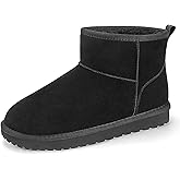 Mishansha Men's Snow Boots Slip On Suede Winter Warm Boot