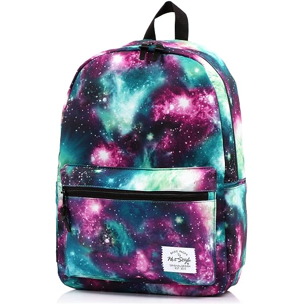 ALIFAFA Magic Mushroom Galaxy Backpack - 16 Inch Kids School Bag With Starry Design, Blue Pink - View #5