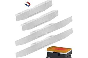 CEOAOTK Upgraded Wind Guards for Blackstone 22" Griddle, Grill Accessories for Griddle Grill and Camping, Stainless Steel Magnetic Wind Screen Protect Flame Hold Heat, Compatible with Hood and Side Shelf