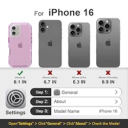 Follaroma for iPhone 16 Case, Heavy Duty Shockproof
