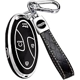 5 Buttons Compatible with Hyundai Key Fob Cover Accessories, Fits for Elanrtra Sonata Ioniq Santa Fe Santa Cruz KONA Tucson, Soft TPU Key Case with Leather Keychain (Black-Silver)