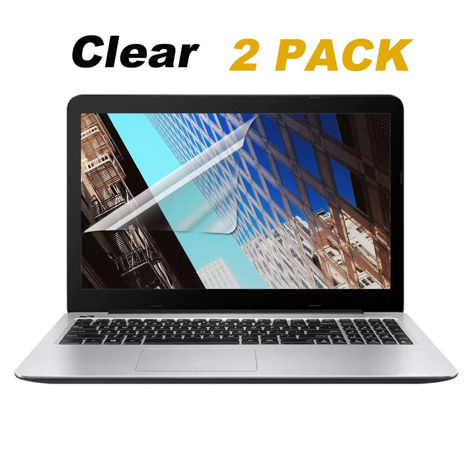 [2PCS Pack] 15.6inch Laptop Crystal Clear Screen Protector, FORITO