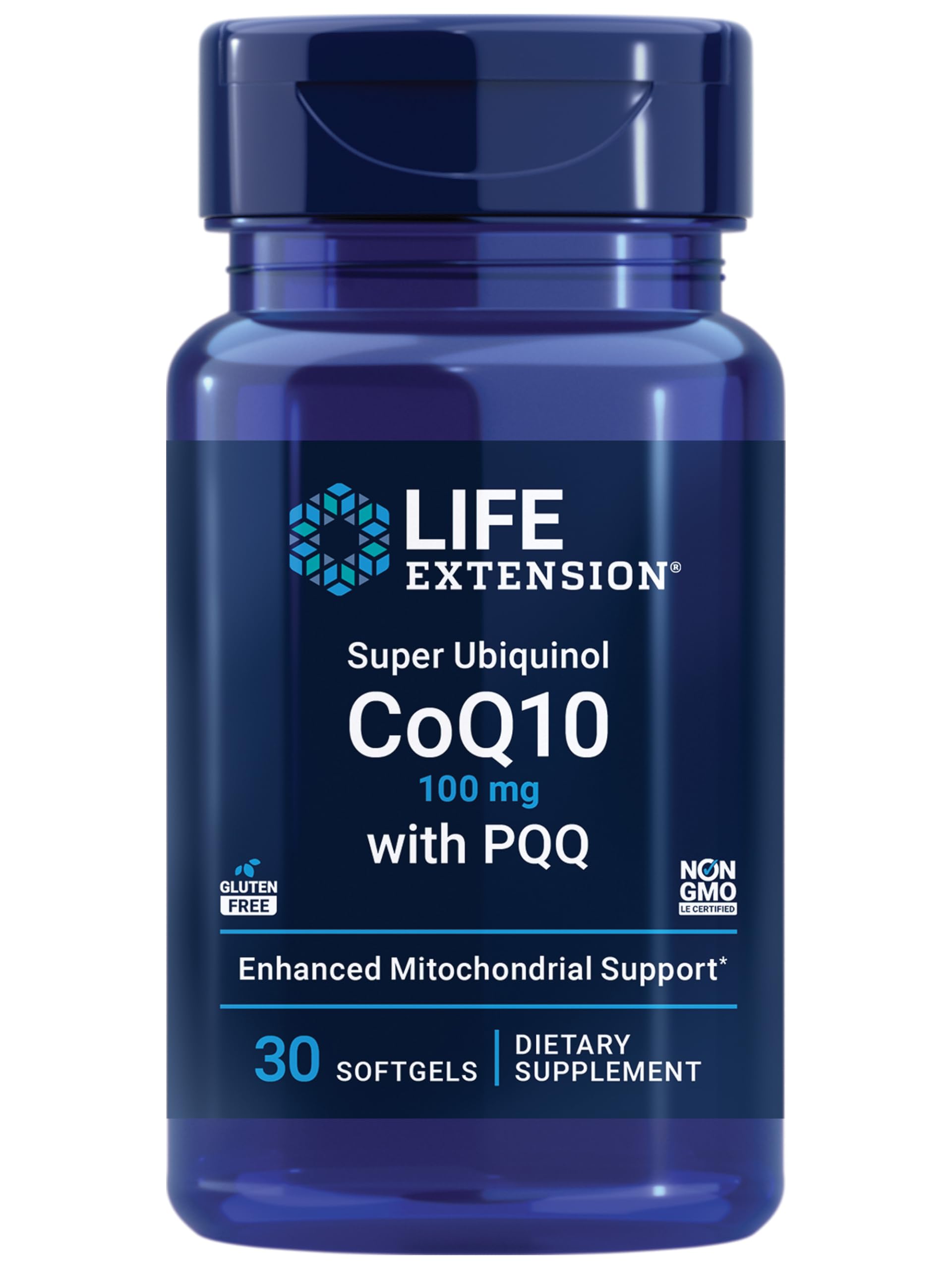 Life Extension Super Ubiquinol CoQ10 with PQQ, CoQ10, PQQ & N-Acetyl-L-Cysteine (NAC), Immune, Respiratory, Liver Health