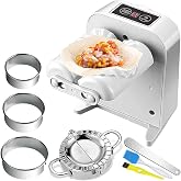Electric Dumpling Maker, Automatic Press 2 Modes, Empanada Maker Cutter | Rechargeable, USB Powered, Food Grade PP &amp; 304 SS, BPA Free, Auto/Manual Modes, 3 Cutters, Easy Clean, Pierogi Empanada