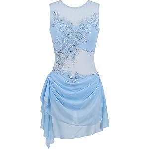 JoyCan Light Blue Lyrical Dance Dress for Girls and Women | Custom color