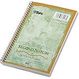 TOPS Second Nature Notebook, Recycled, 5 x 8 Inches, Narrow Rule, 80 Sheets per Book, Green Cover (74108)