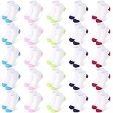 ZERULETS 25 Pairs Toddler Kids Socks, Ankle Athletic Low Cut Short Socks for Boys Girls 1-14 Years