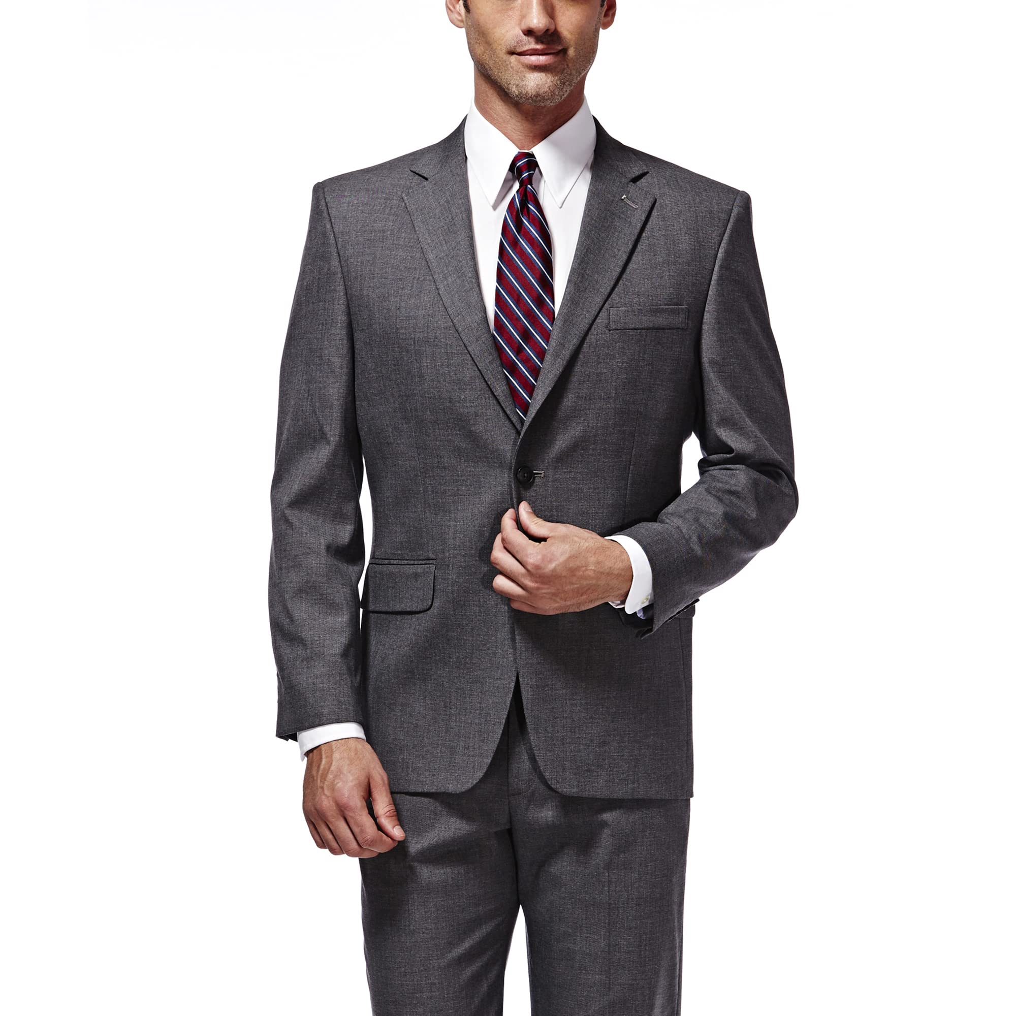 Photo 1 of ***CORRECT ITEM****Haggar Mens Premium Stretch Classic Fit Separates - Pants & Suit Jacket, Dark Heather Grey - Jacket, 42 US